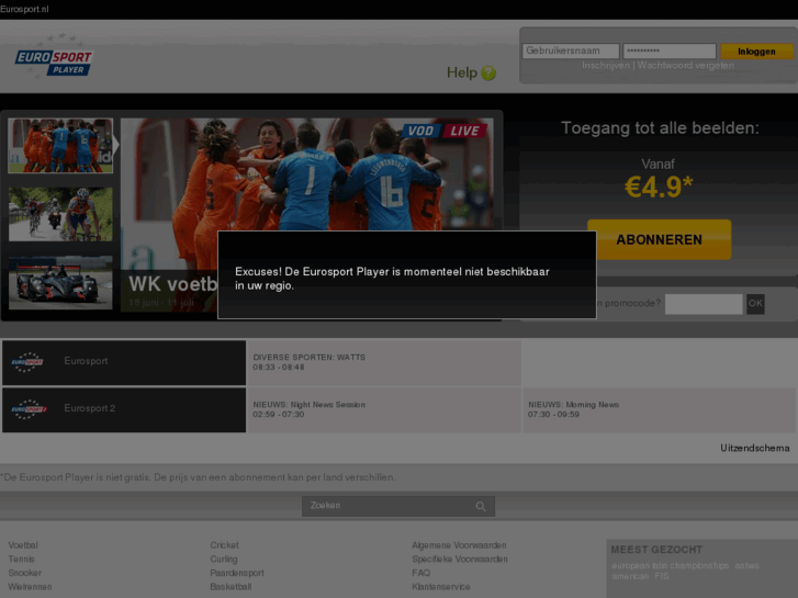 www.eurosportplayer.nl