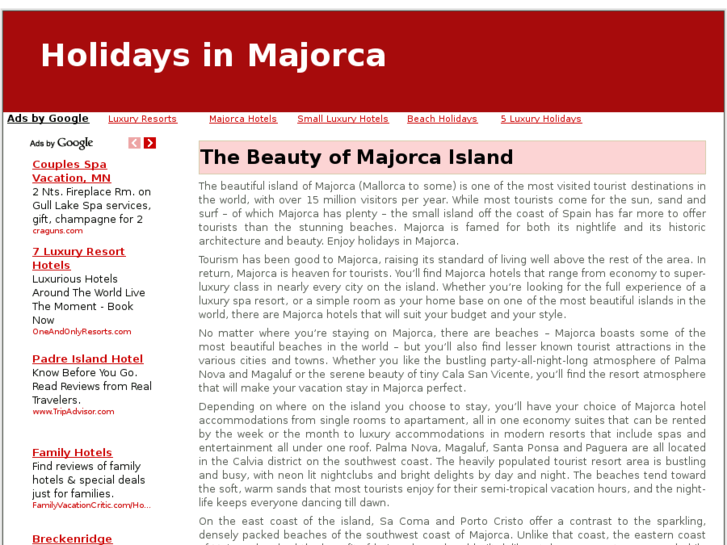 www.holidaysinmajorca.com