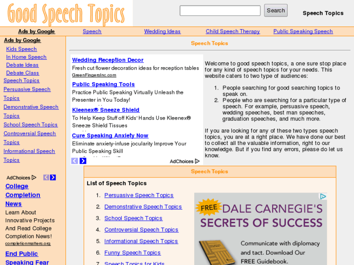 www.goodspeechtopics.com