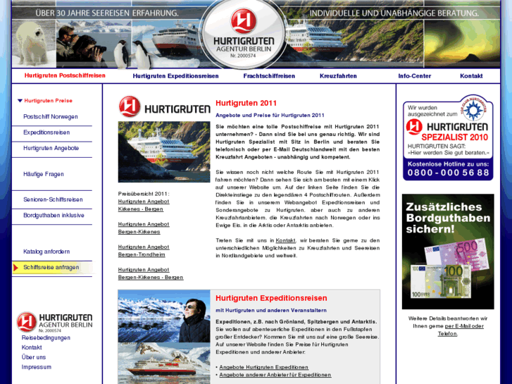 www.hurtigruten-2011.de