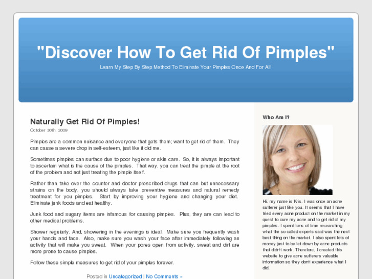 www.discoverhowtogetridofpimples.com