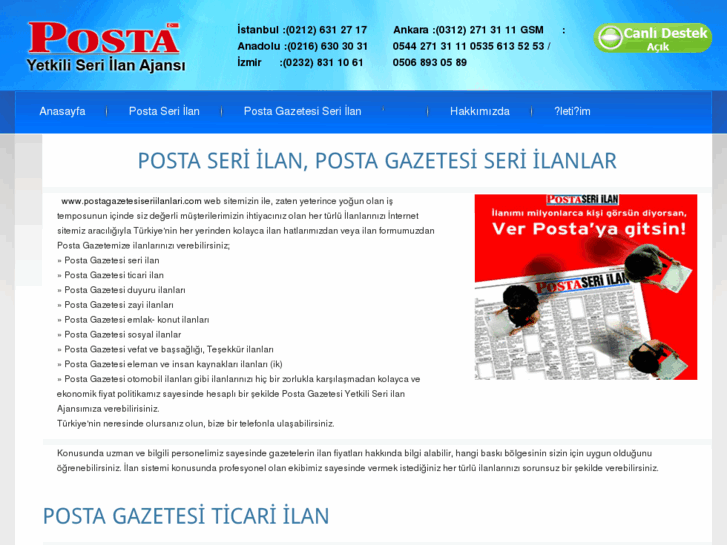 www.postagazetesiseriilanlari.com