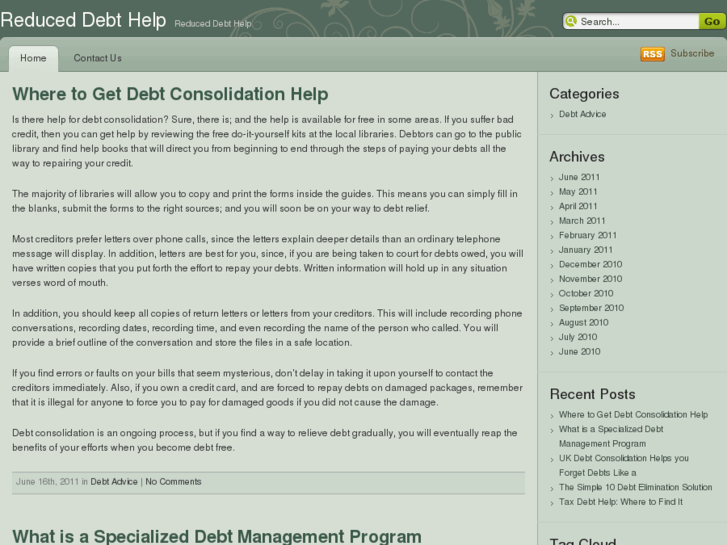 www.reduceddebthelp.com