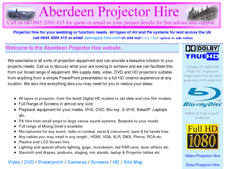 www.aberdeen-projector-hire.com