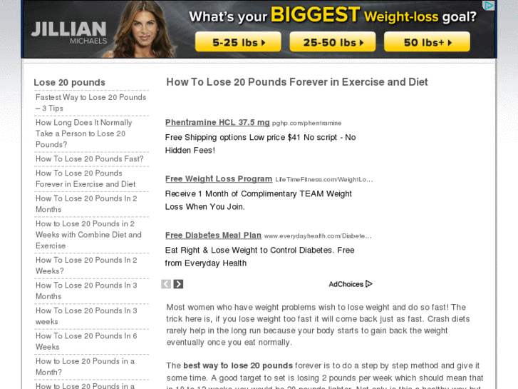 www.lose20poundsdiet.com