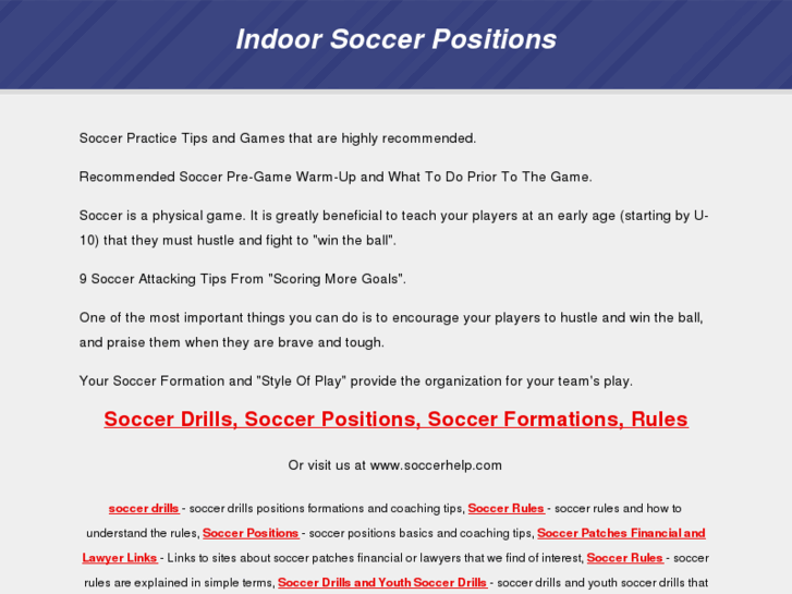 www.indoorsoccerpositions.net
