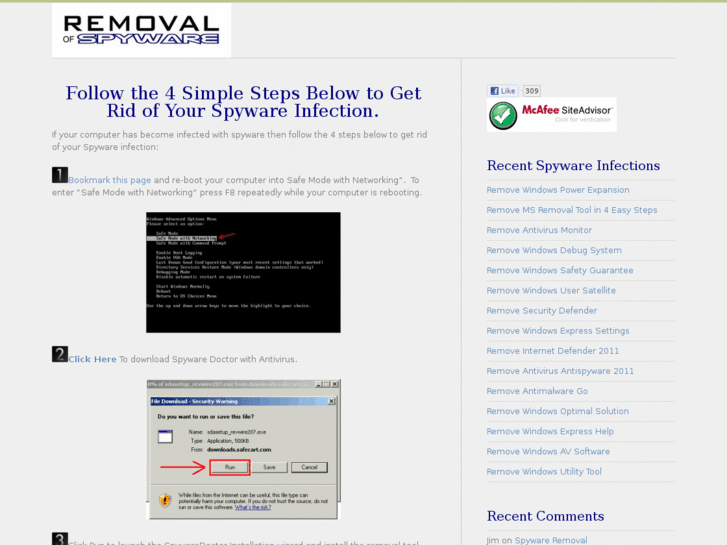 www.freeremovalofspyware.org