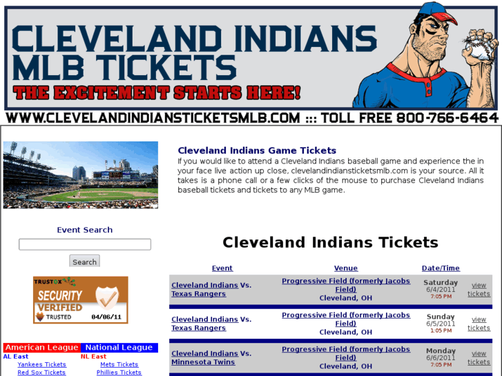 www.clevelandindiansticketsmlb.com