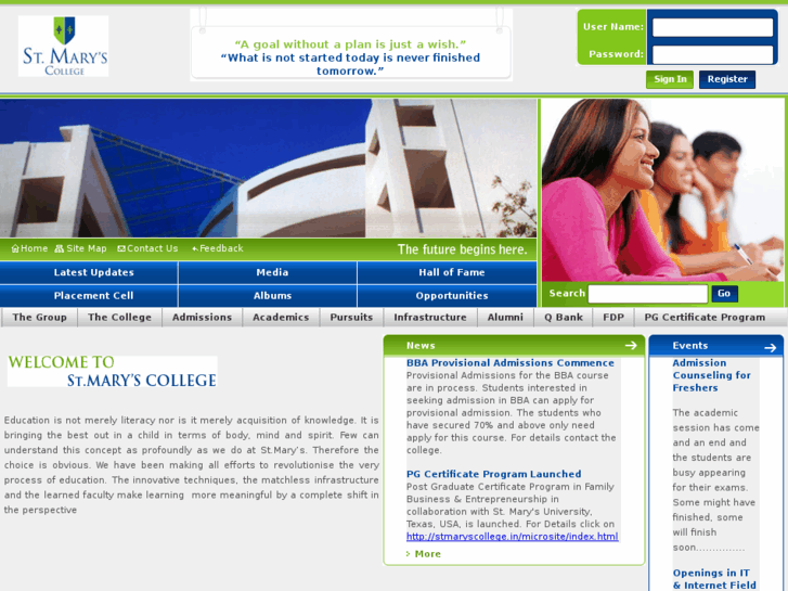 www.stmaryscollege.in