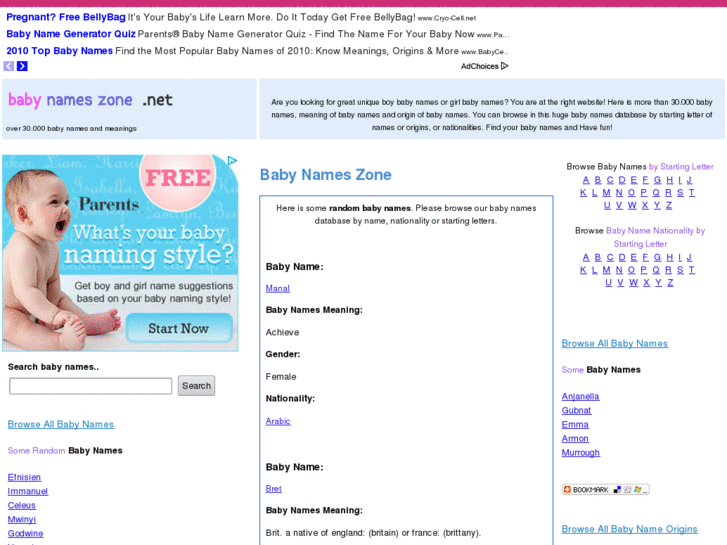 www.babynameszone.net