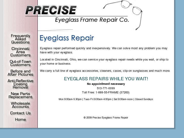 www.preciseeyeglassframerepair.com