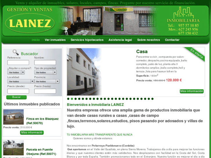 www.inmobiliarialainez.com