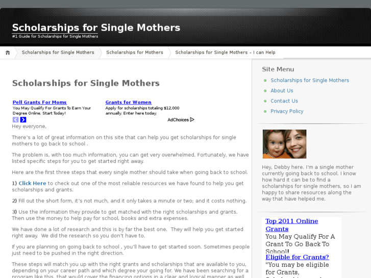 www.scholarshipsforsinglemothersguide.com