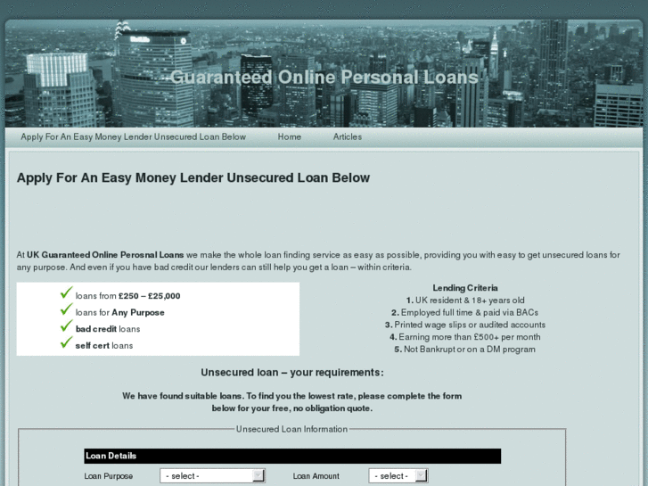 www.guaranteedonlinepersonalloans.co.uk