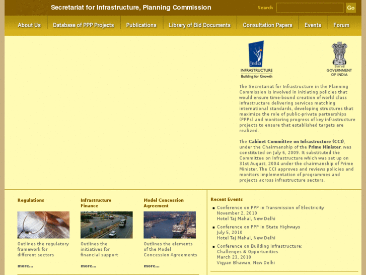 www.infrastructure.gov.in
