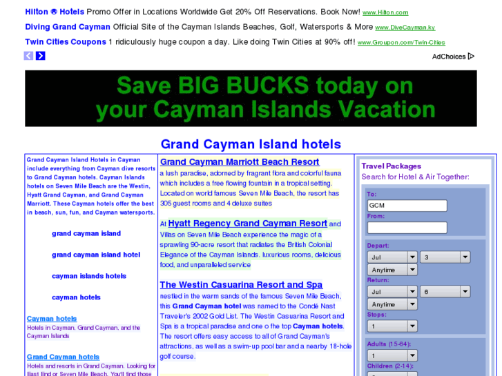 www.grandcaymanislandhotels.com