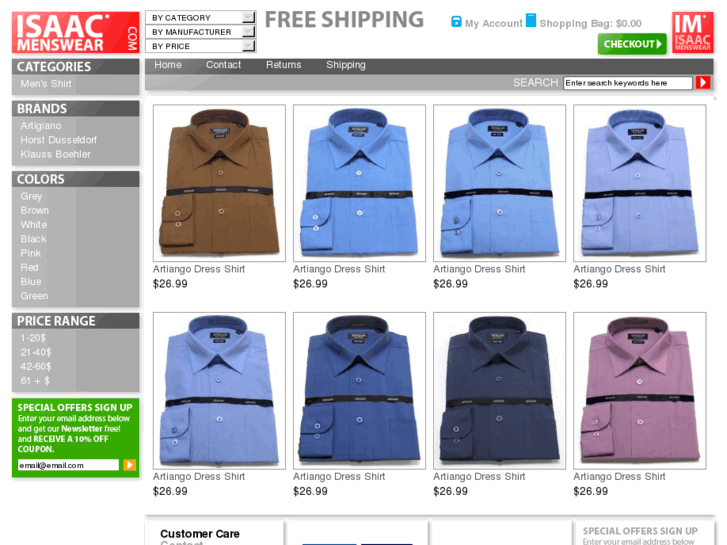 www.isaacmenswear.com