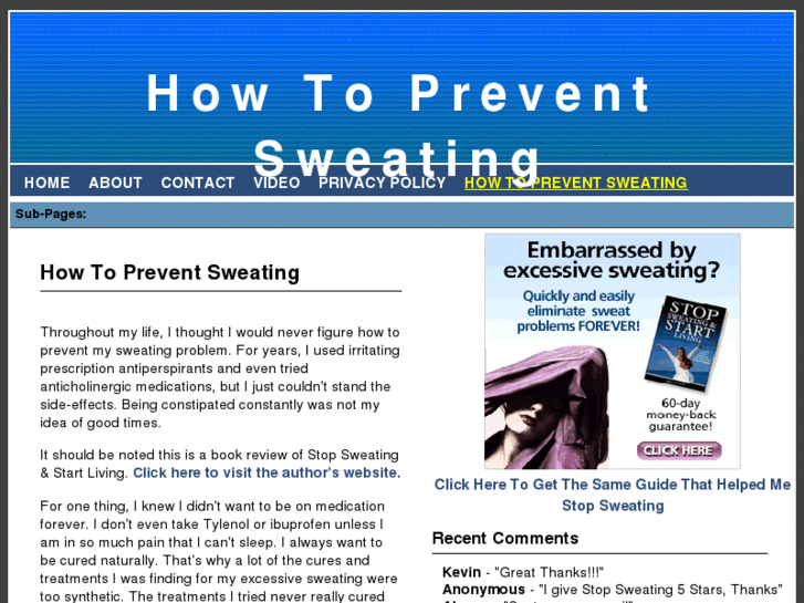 www.howtopreventsweating.org