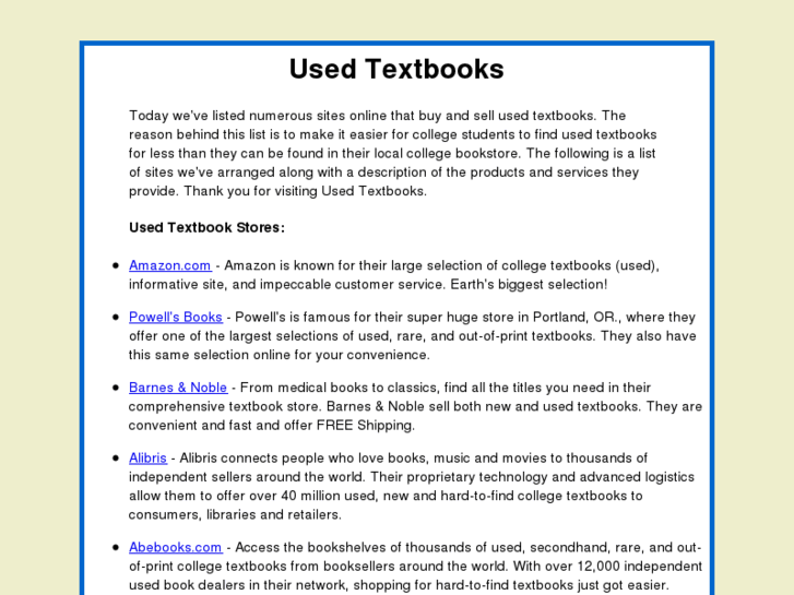 www.used-textbooks.org
