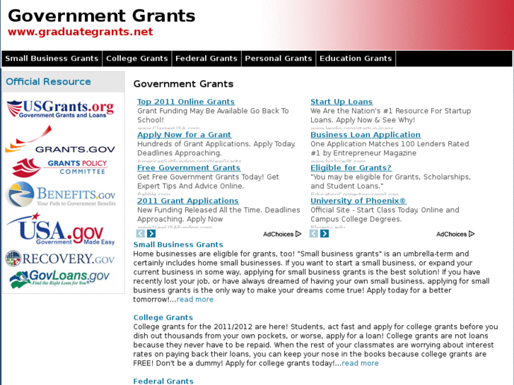 www.graduategrants.net