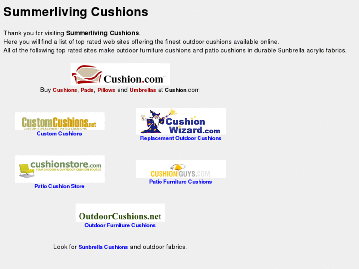 www.summerlivingcushions.com