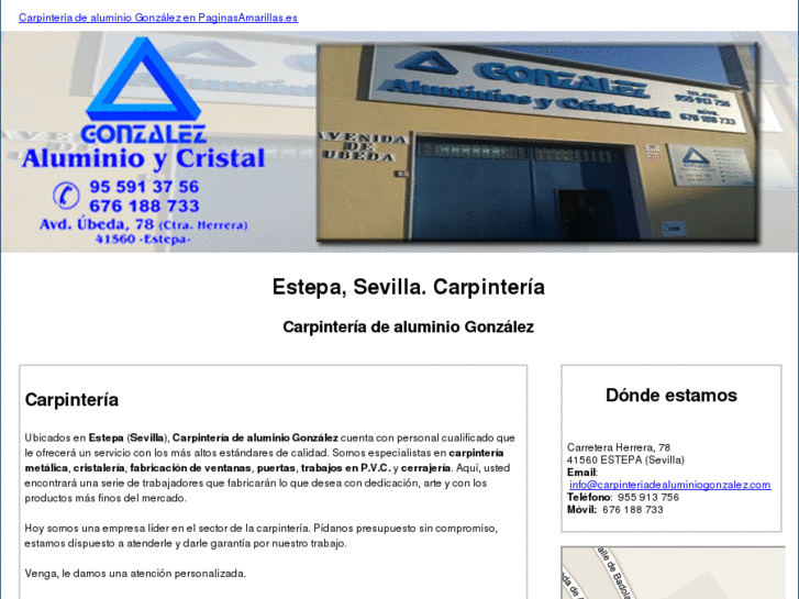 www.carpinteriadealuminiogonzalez.com