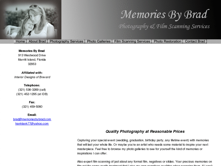 www.memoriesbybrad.com
