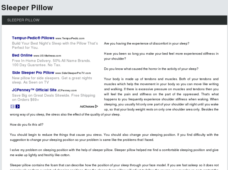 www.sleeperpillow.com