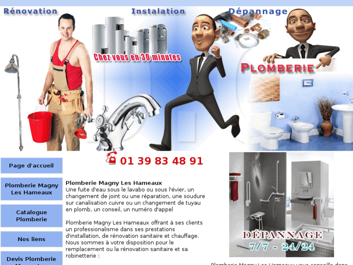 www.plombiermagnyleshameaux.net