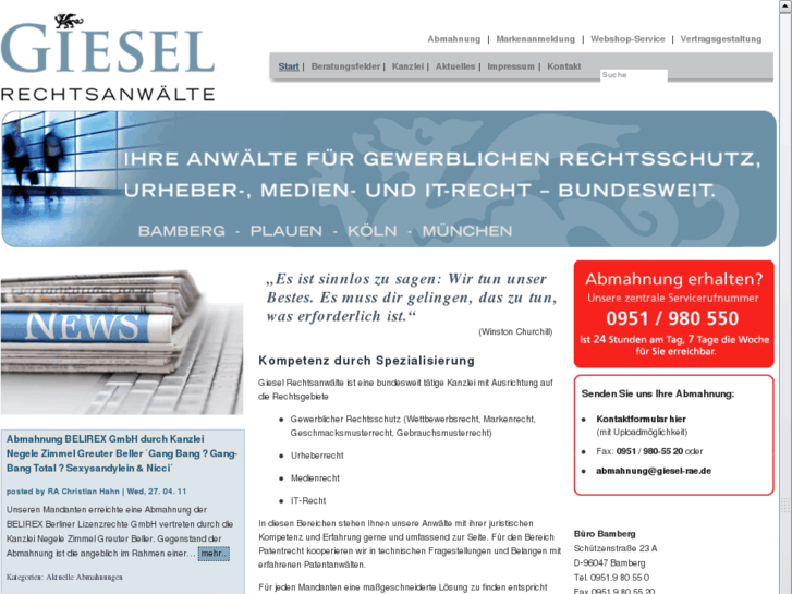 www.giesel-rechtsanwaelte.de