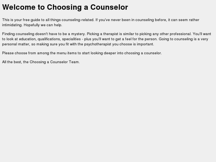 www.choosingacounselor.com
