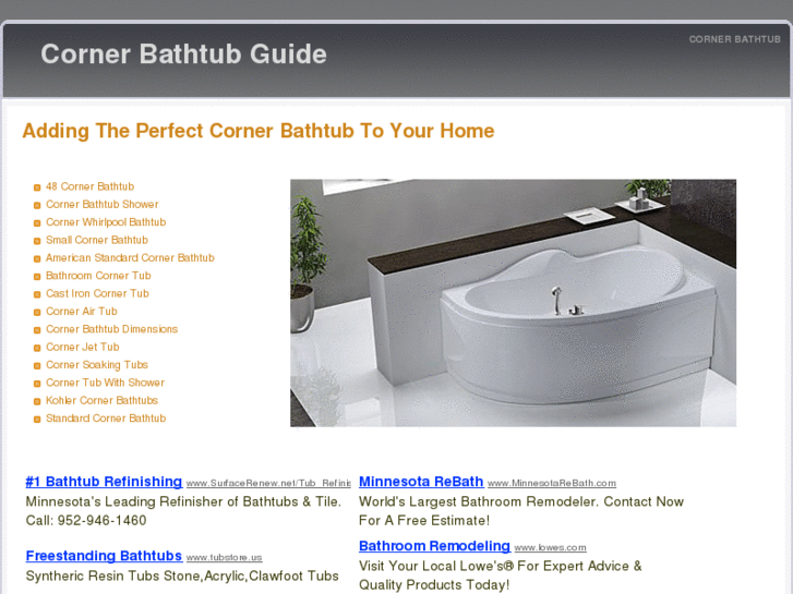 www.cornerbathtubguide.com