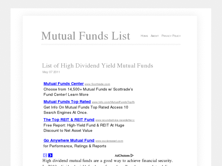 www.mutualfundslist.org