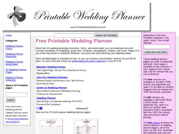 www.printableweddingplanner.com