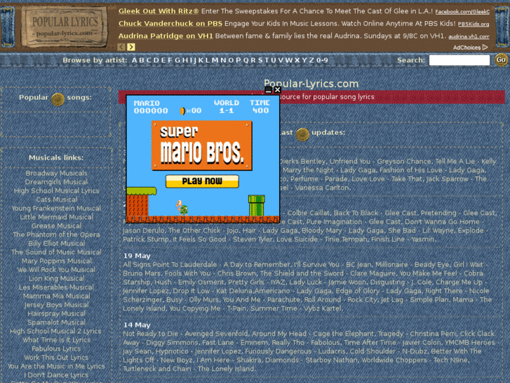 www.popular-lyrics.com