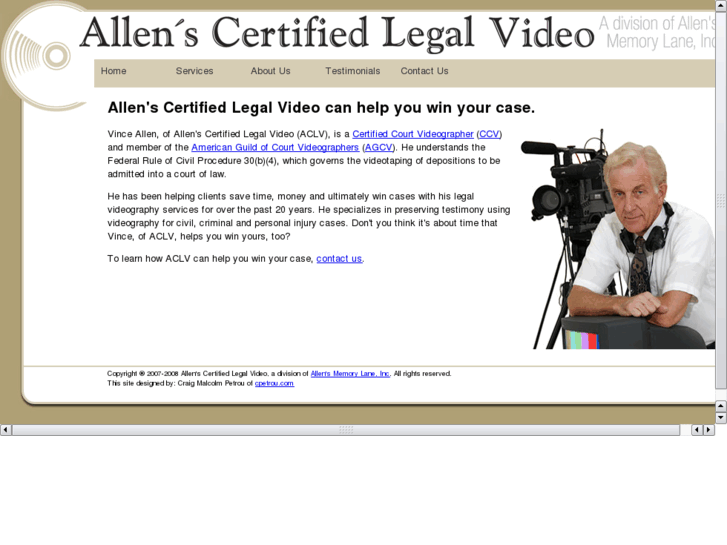 www.allenscertifiedlegalvideo.com