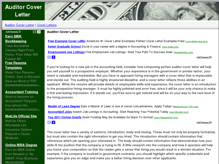 www.auditorcoverletter.com