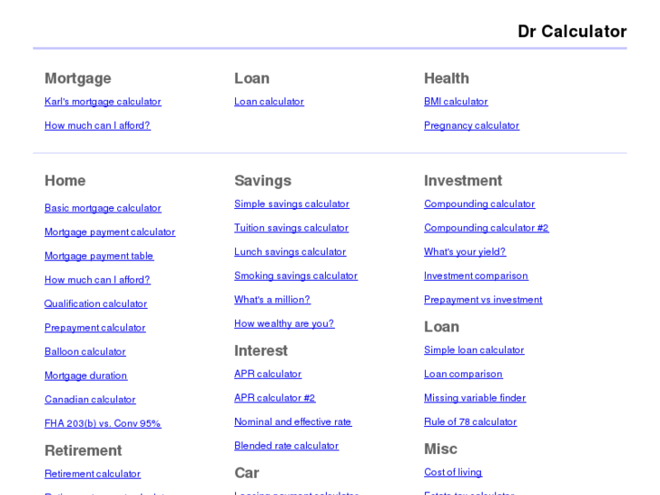 www.drcalculator.com