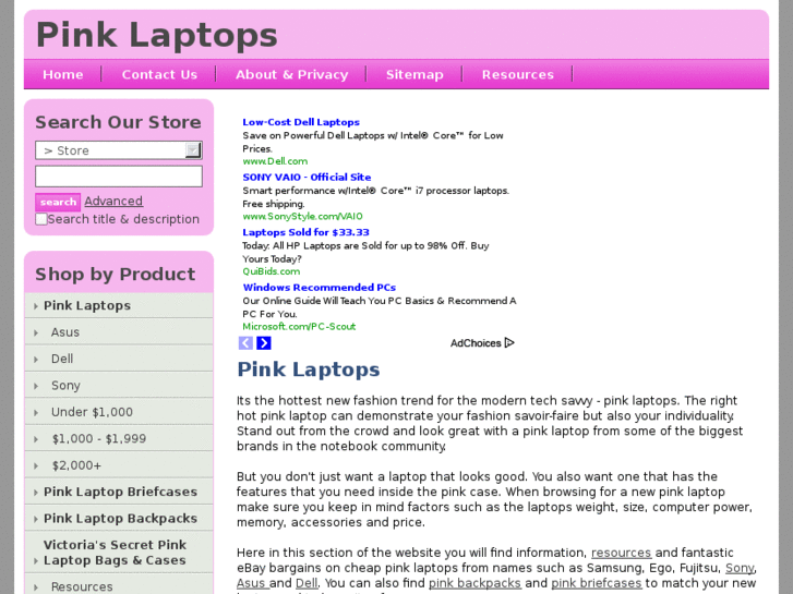 www.buypinklaptops.com