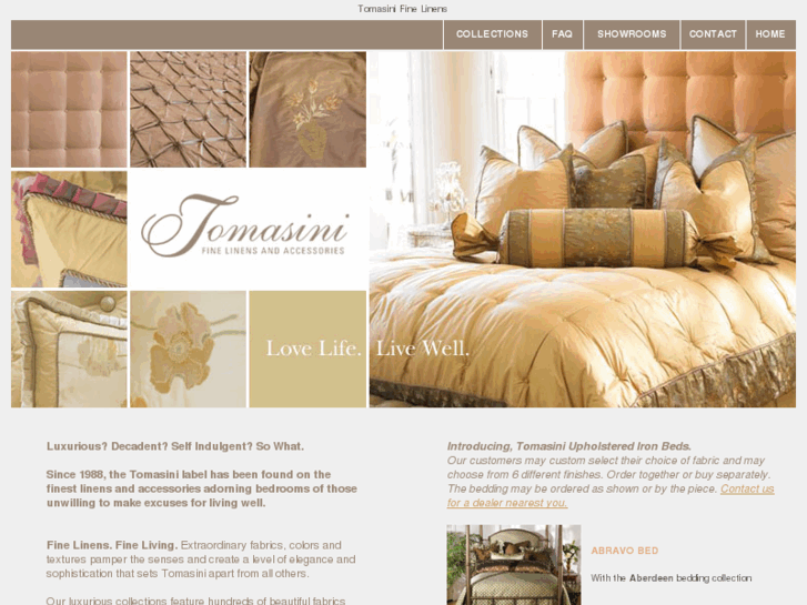 www.tomasinifinelinens.com