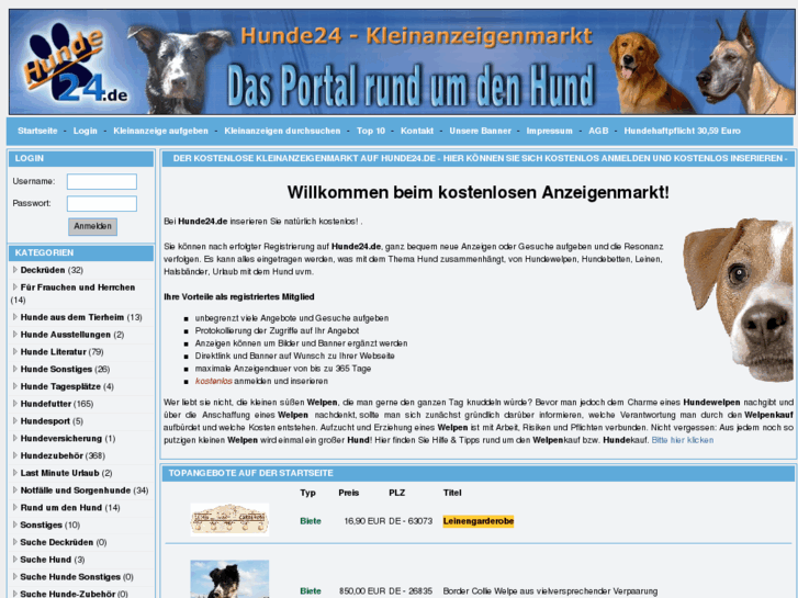 www.hunde24-kleinanzeigenmarkt.de