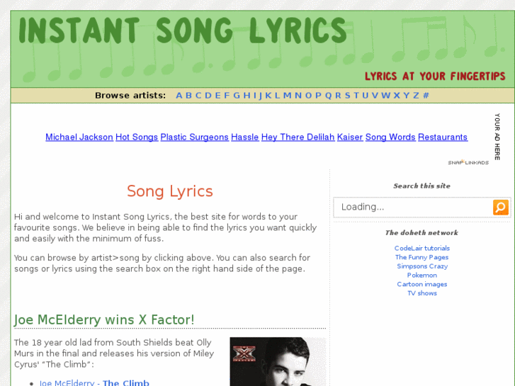 www.instantsonglyrics.com