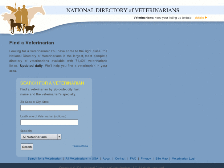 www.nationaldirectoryofveterinarians.com