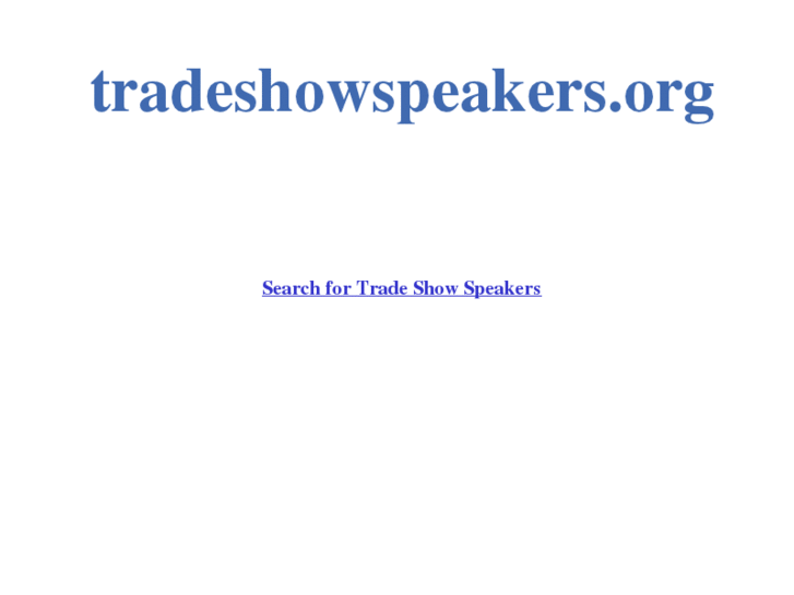 www.tradeshowspeakers.org