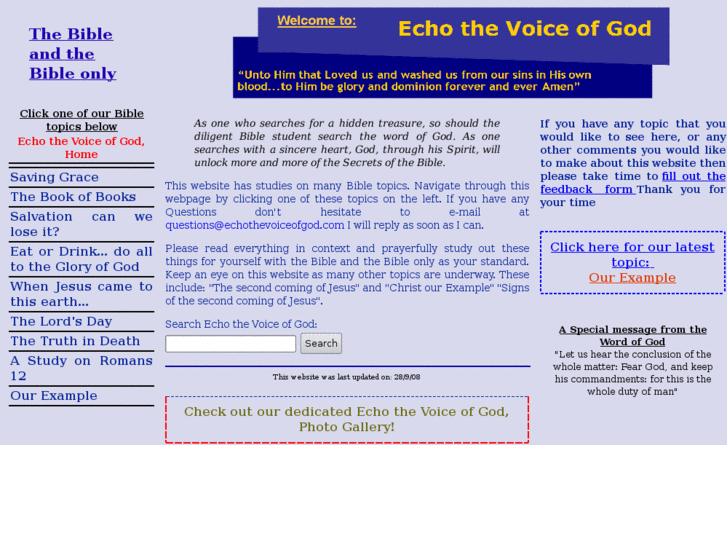 www.echothevoiceofgod.com