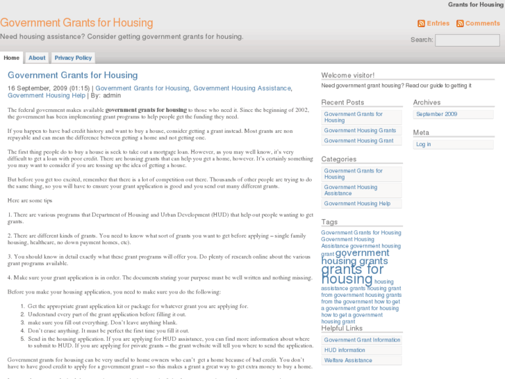 www.governmentgrantsforhousing.net