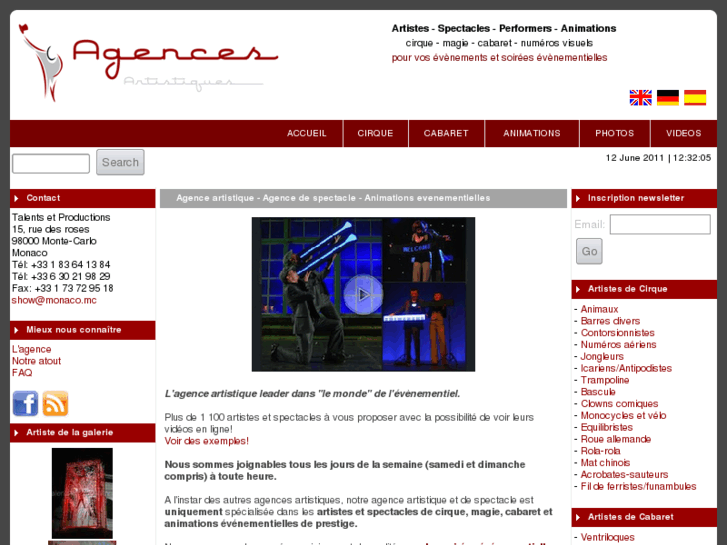 www.agences-artistiques.com