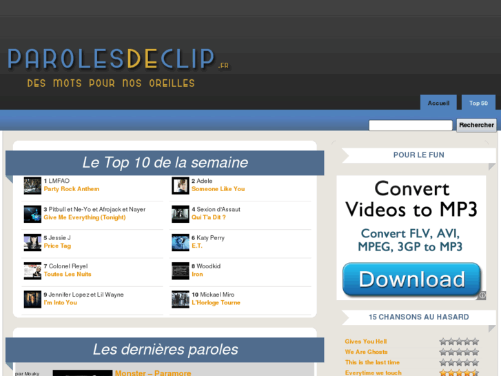 www.parolesdeclip.fr