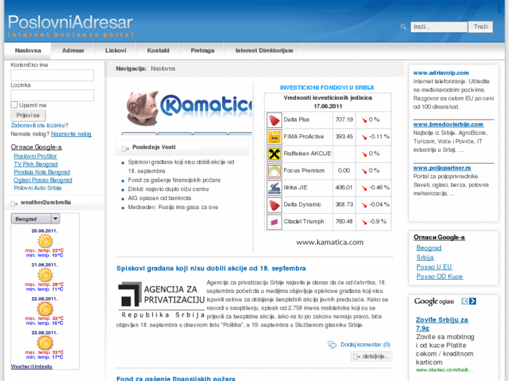 www.poslovniadresar.net