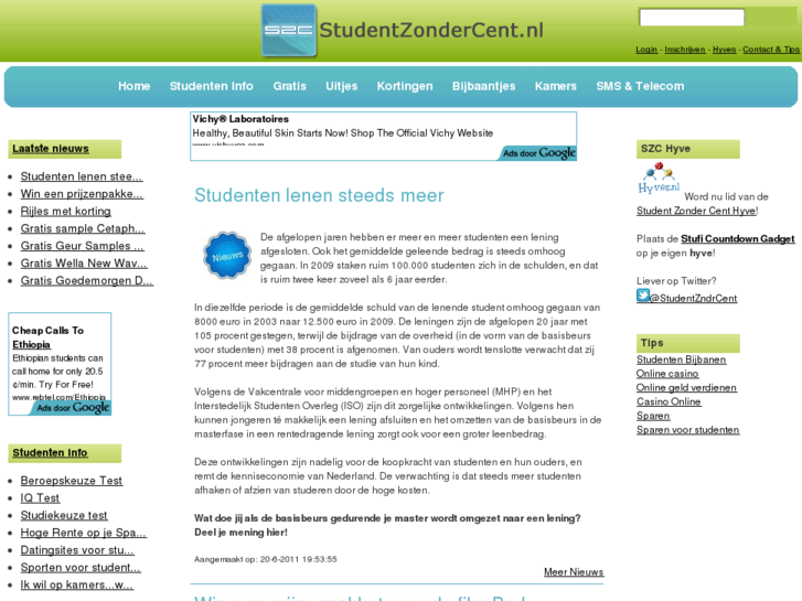 www.studentzondercent.com